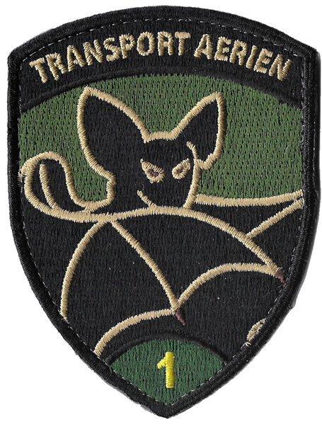 Bild von Transport Aerien 1 grün Badge mit Klett